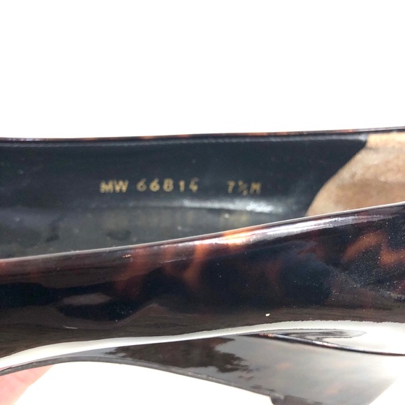 Stuart Weitzman Cognac Brown Tartaruga Wedge Pump - Picture 7 of 12